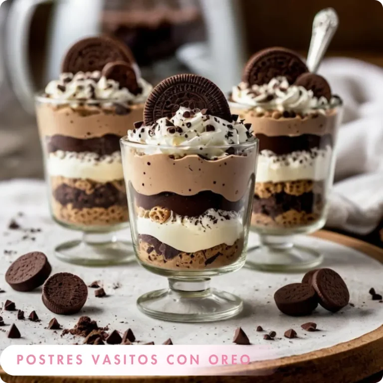 9.Postres vasitos con Oreo